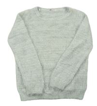 Mátový trblietavý chlpatý sveter H&M