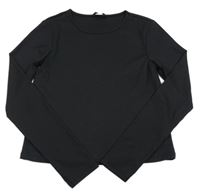 Čierne rebrované crop tričko PRIMARK