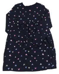 Tmavomodré šaty se srdíčky H&M