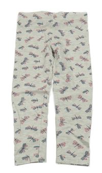 Svetlosivé melírované legíny s vážkami YD