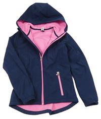 Tmavomodrá softshellová bunda s kapucí YIGGA