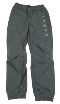 Šedé melírované softshellové kalhoty s hvězdičkami X-MAIL