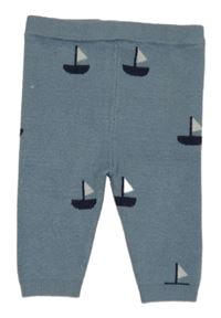 Modrošedé úpletové tepláky s lodičkami M&S