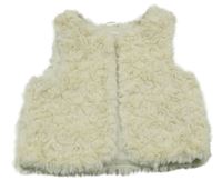 Smetanové kožešinové podšité bolérko H&M