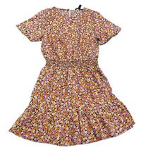 Farebné kvetované ľahké šaty New Look