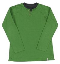 Zelené tričko s gombíky Fitz