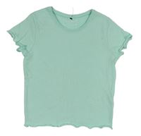 Mátové rebrované crop tričko Primark