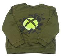 Khaki mikina s logem X-Box Primark