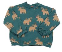 Tmavozelená oversize mikina so sobmi George