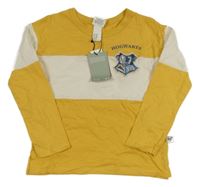 Nové - Žlto-biele tričko s erbem - Harry Potter H&M