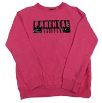 Fuchsiová mikina s 3D nápisom