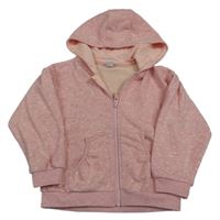 Ružová melírovaná bodkovaná á prepínaci mikina s kapucňou Topolino