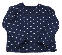 Tmavomodrá bodkovaná á mikina F&F