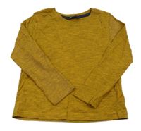 Okrovo-černé pruhované triko George