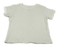 Biele pletené perforované tričko Hailys