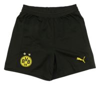 Tmavokhaki fotbalové funkční kraťasy - Borussia Dortmund Puma