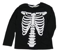 Černé triko s kostmi H&M