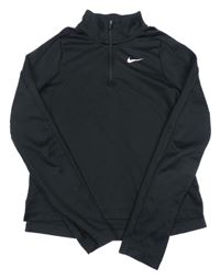 Čierna športová ľahká funkčná mikina s logom Nike