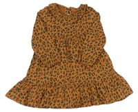 Hnedo-sivé šaty s leopardím vzorom Next