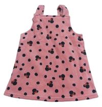 Ružové bodkovaná é fleecové na traké šaty s Minnie Disney