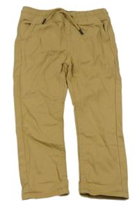 Béžové plátěné slim kalhoty Denim Co.