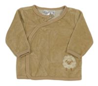 Béžové zamatové prepínaci tričko s ovcí Ergee