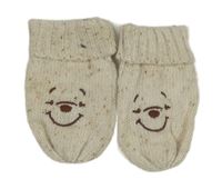 Smetanové pletené podšité rukavice s Púem George