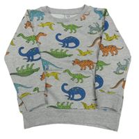 Sivá mikina s dinosaurami Kiki&Koko