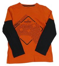 Červeno-černé triko s potiksem F&F