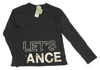 Nové - antracitové triko s nápisem Benetton