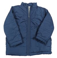 Tmavomodrá šušťáková zateplená bunda