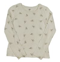 Biele tričko s koloušky H&M