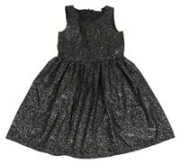 Černo-stříbrné vzorované šaty name it.