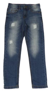 Modré skinny rifle s vyšúchaním Pep&Co