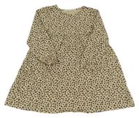 Smotanové leopardí šaty H&M