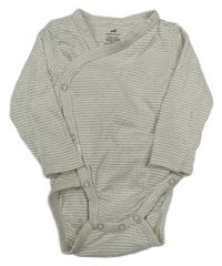 Béžové pruhované zavinovací body H&M