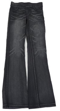 Tmavosivé flare džegíny H&M