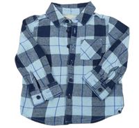 Světlemodro-tmavomodrá kockovaná košeľa Primark