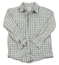 Sivo-biela kockovaná košeľa Carters