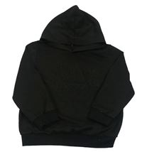 Čierna mikina s 3D nápisom a kapucňou