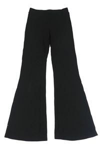 Černé žebrované flare legíny H&M