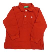 Červené polo triko Benetton
