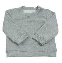 Sivá rebrovaná vzorovaná mikina