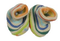 Smetanovo-farebné pletené pruhované cápačky GAP