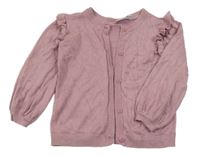 Ružový prepínaci sveter s volánikmi Name it