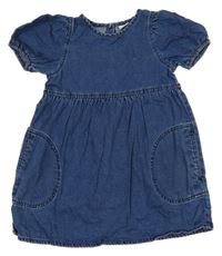 Tmavomodré rifľové šaty Next