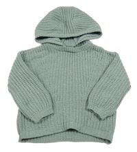 Zelený žinylkový sveter s kapucňou F&F