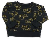 Čierno-zlatá mikina s diny Next