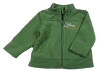 Zelená fleecová prepínaci mikina s nápisom
