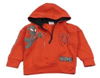 Červená mikina so Spidermanem a kapucňou Marvel